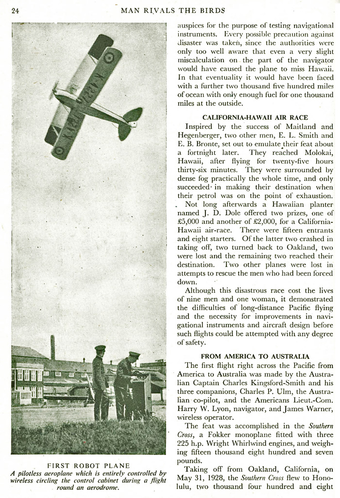 First robot plane - late 1930s