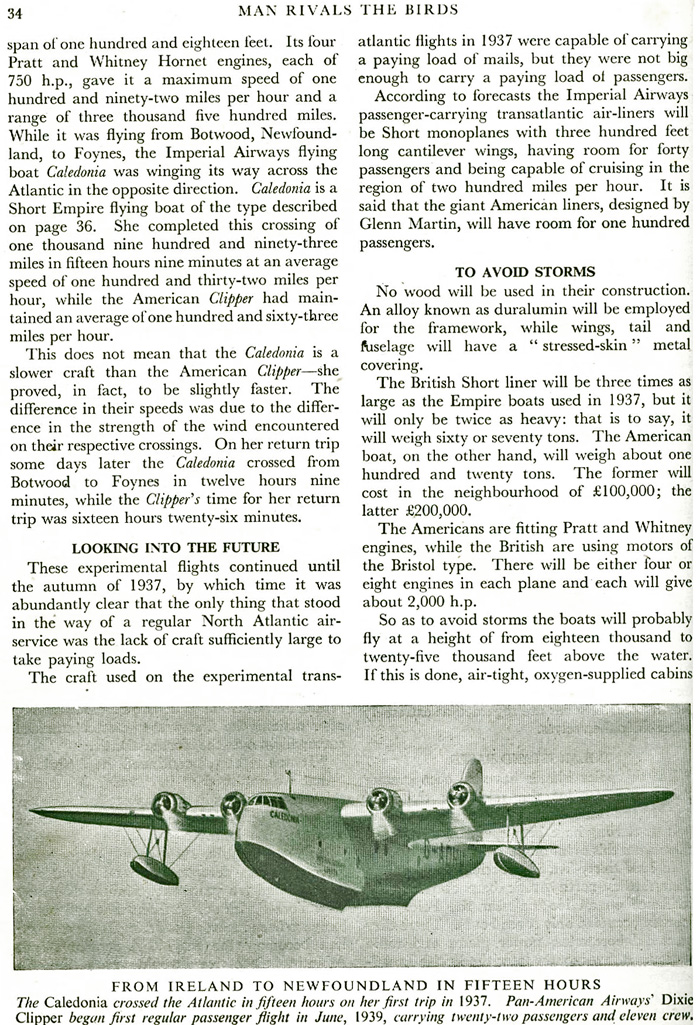 Imperial Airways 'Caledonia' flying boat